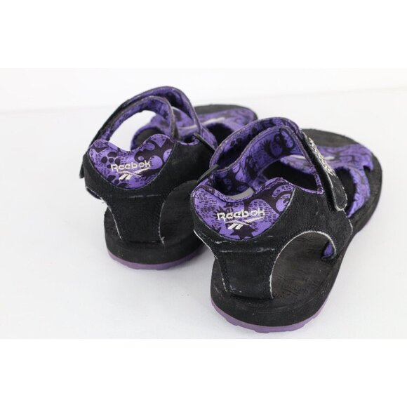 Vintage 90s Reebok Mens 10 Distressed Spell Out Strap Sandals Geometric Purple main image 5
